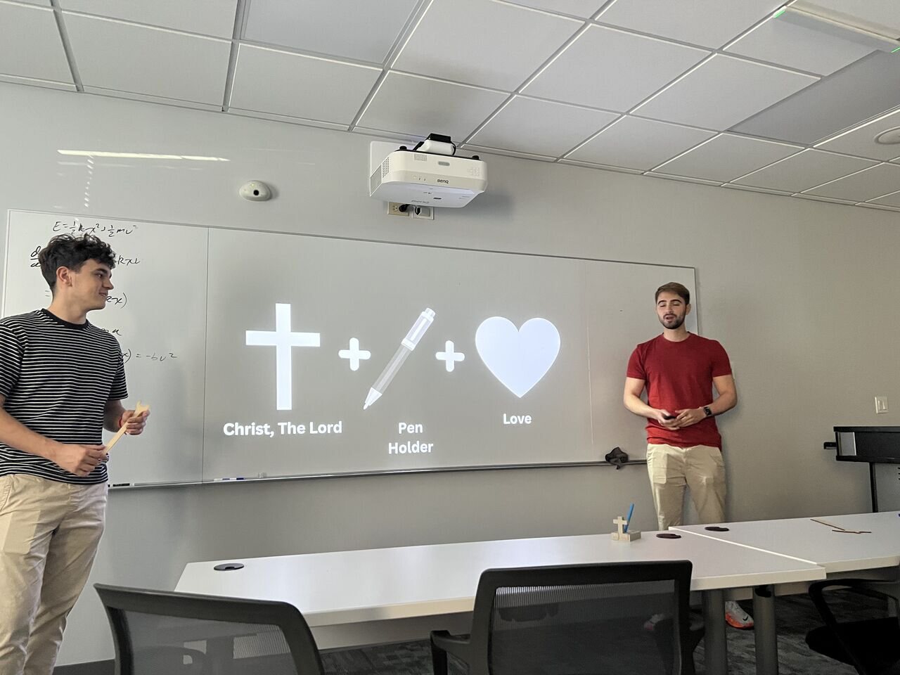 Students presenting a CAD and prototyping project