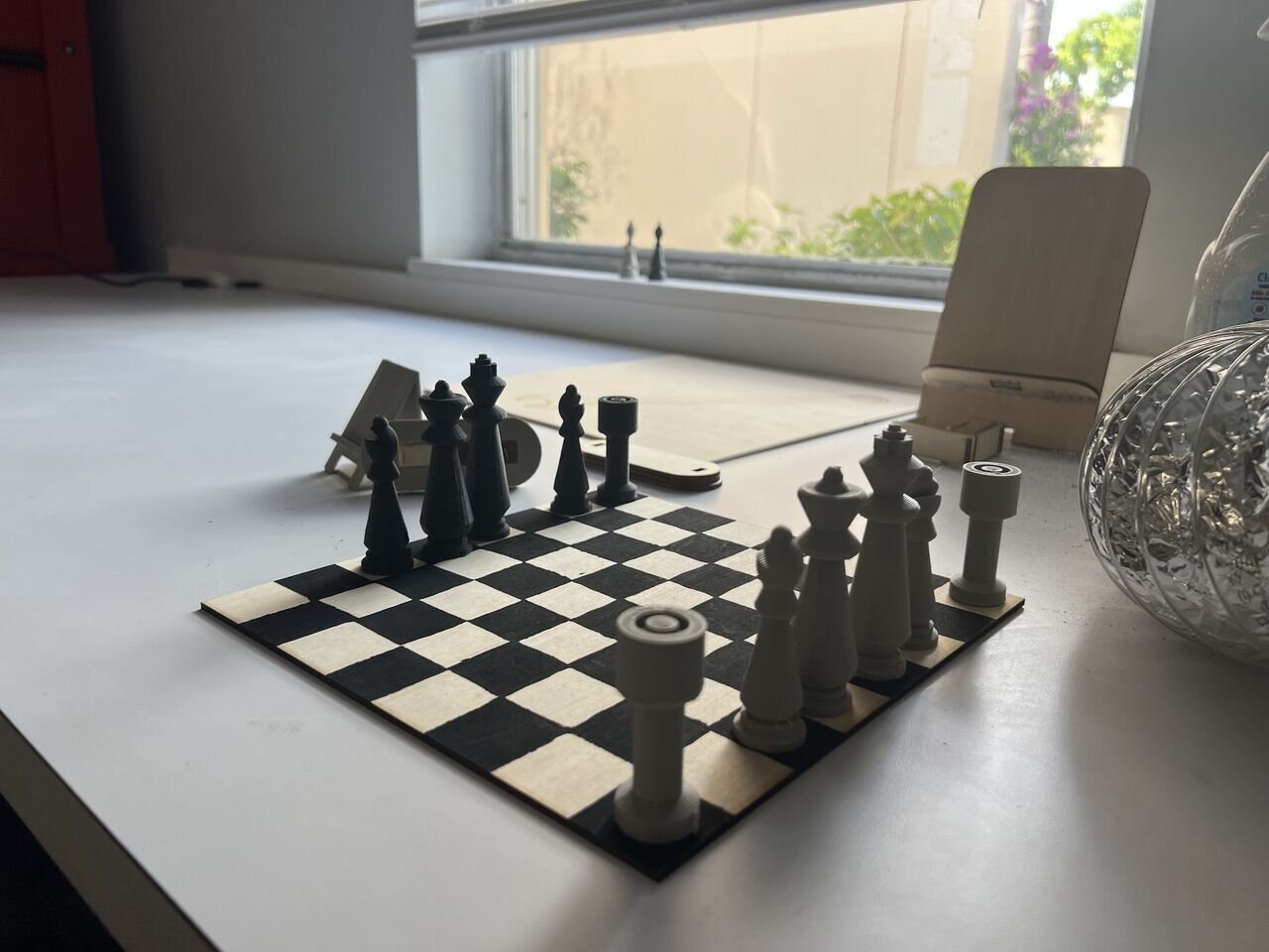 A student-designed and fabricated chess set